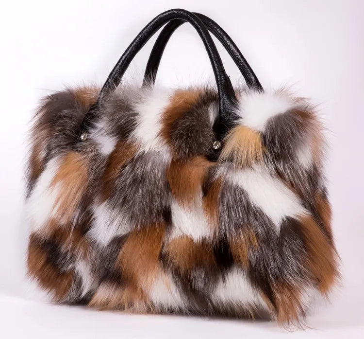 Luxury Real Fox Fur Women Handbags Luxury Real Fox Fur Women Handbags