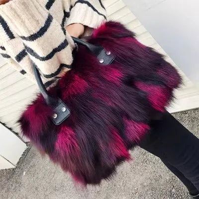 Luxury Real Fox Fur Women Handbags Luxury Real Fox Fur Women Handbags