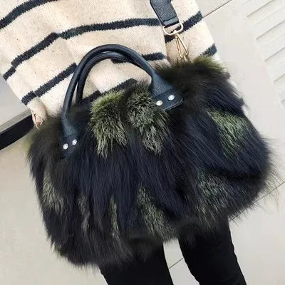 Luxury Real Fox Fur Women Handbags Luxury Real Fox Fur Women Handbags