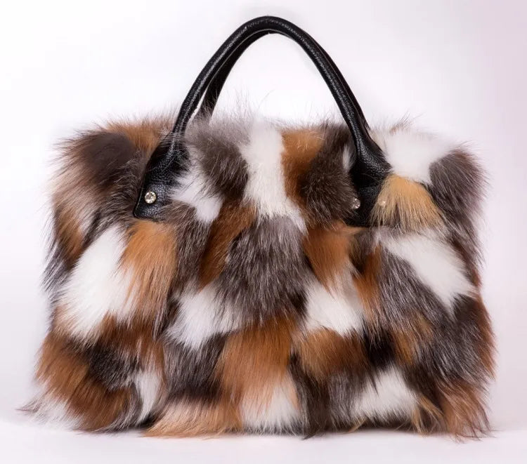 Luxury Real Fox Fur Women Handbags Luxury Real Fox Fur Women Handbags