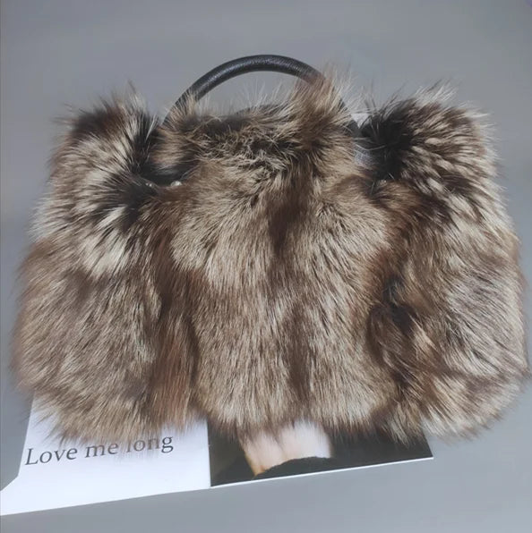 Luxury Real Fox Fur Women Handbags Luxury Real Fox Fur Women Handbags