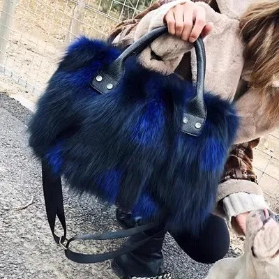 Luxury Real Fox Fur Women Handbags Luxury Real Fox Fur Women Handbags