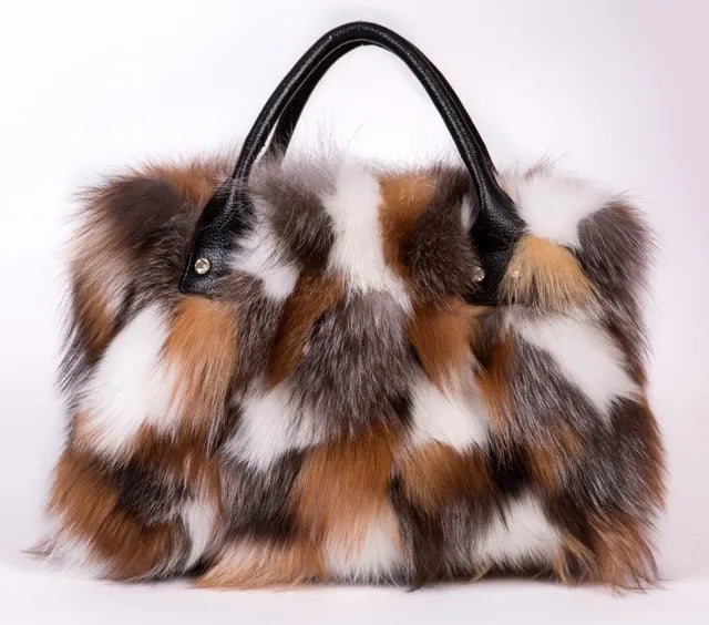 Luxury Real Fox Fur Women Handbags Luxury Real Fox Fur Women Handbags