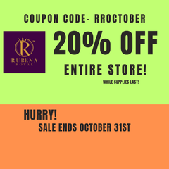 ENJOY 20% OFF while supplies last! Use Coupon Code 'RROCTOBER'