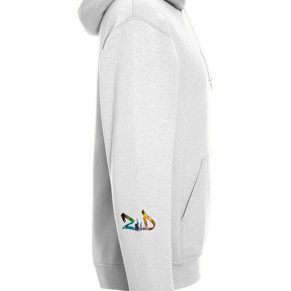 Zawles Designs. white LAE Big Foot's Headshot Hoodie