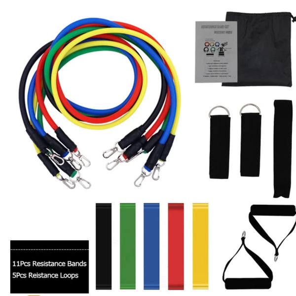 11PC Fitness Tubes and Fitness Bands