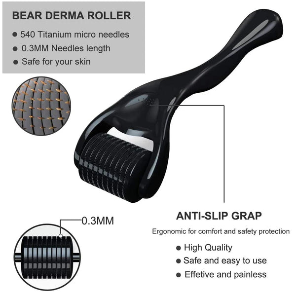 Men Beard Growth Kit for Facial Hair Growth with Derma Roller