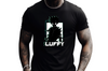 Shadowed Vigilance: LUFFY Anime Glitch Design Unisex t-shirt