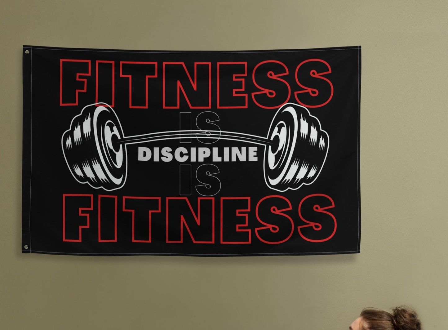 Fitness Is Discipline Is Fitness Flag