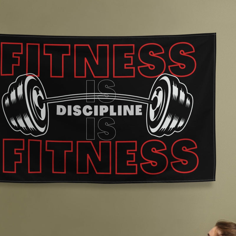 Fitness Is Discipline Is Fitness Flag