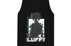 Shadowed Vigilance: LUFFY Anime Glitch Design Men’s premium tank top