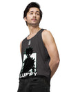 Shadowed Vigilance: LUFFY Anime Glitch Design Men’s premium tank top