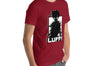 Shadowed Vigilance: LUFFY Anime Glitch Design Unisex t-shirt