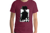 Shadowed Vigilance: LUFFY Anime Glitch Design Unisex t-shirt