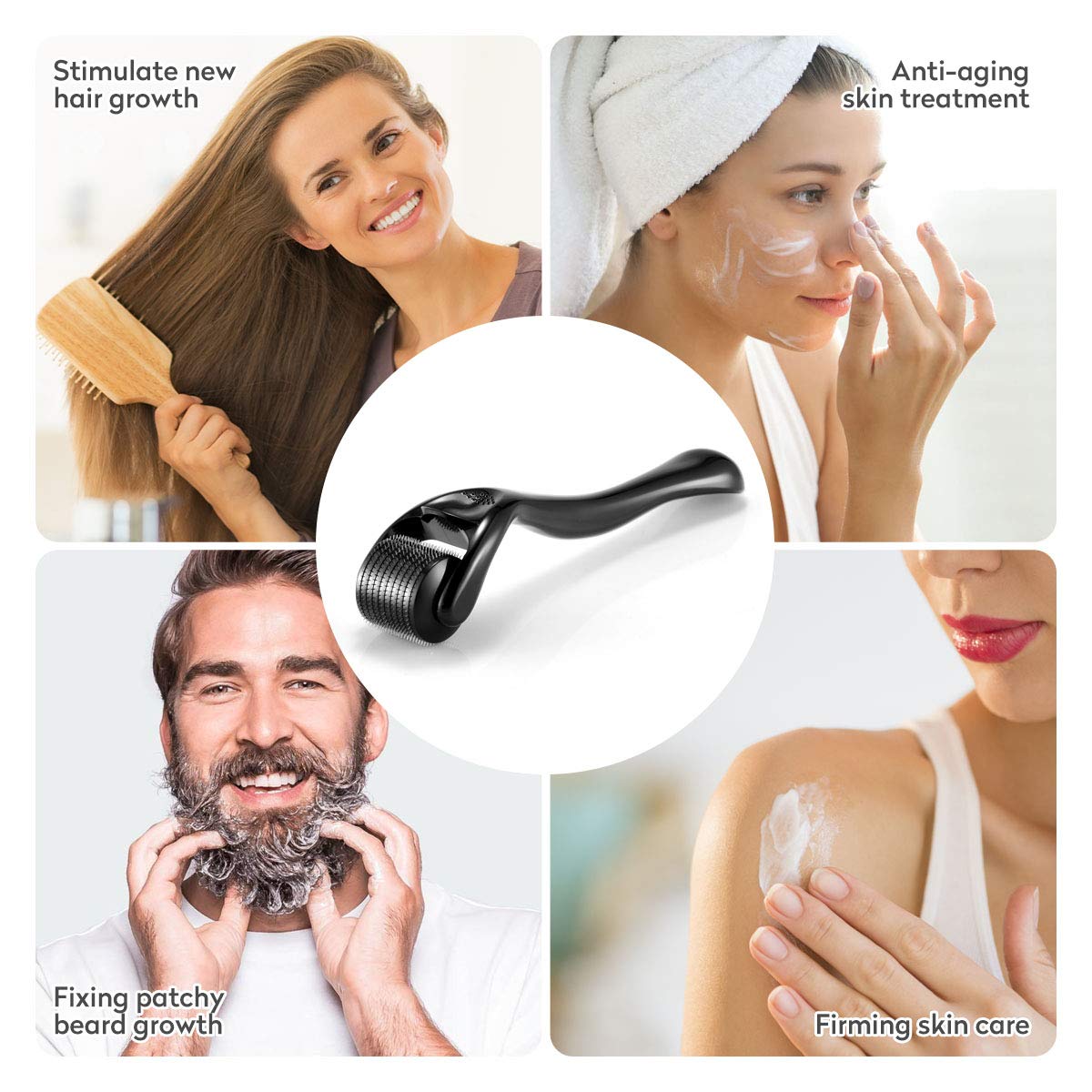 Derma Roller for Skin,Beard & Hair 0.2mm,0.25mm, 0.3mm